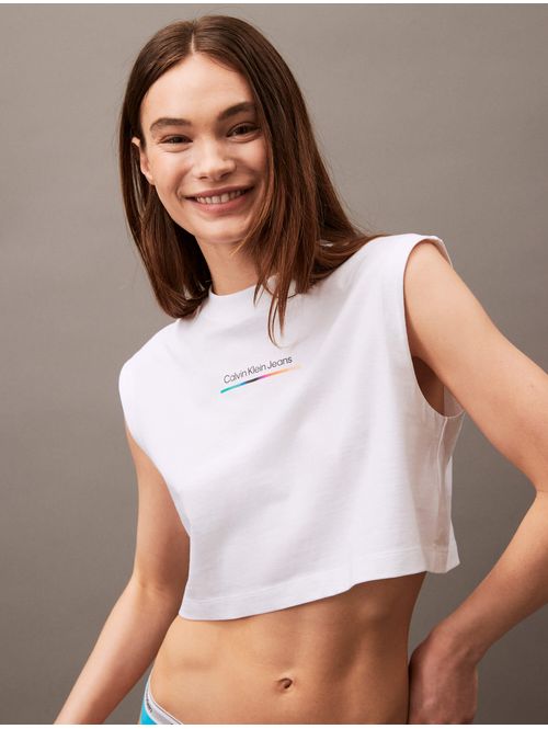 Top-Calvin-Klein-Pride-Sin-Mangas-Blanco