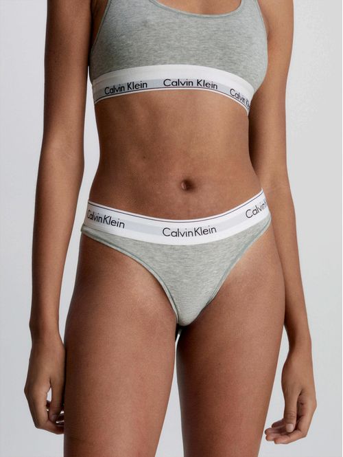 Tanga-Calvin-Klein-Modern-Cotton-Carousel-Mujer-Gris
