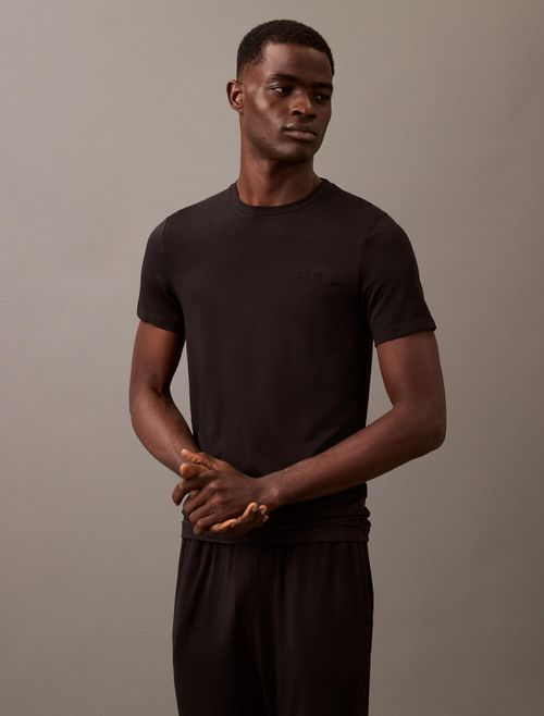 Playera-Calvin-Klein-de-Pijama-Logo-Hombre-Negro