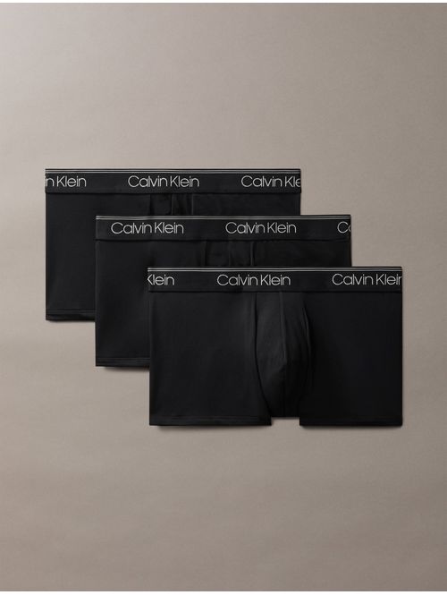 Trunks-Calvin-Klein-Micro-Stretch-Low-Rise-Pack-de-3-Hombre-Negro