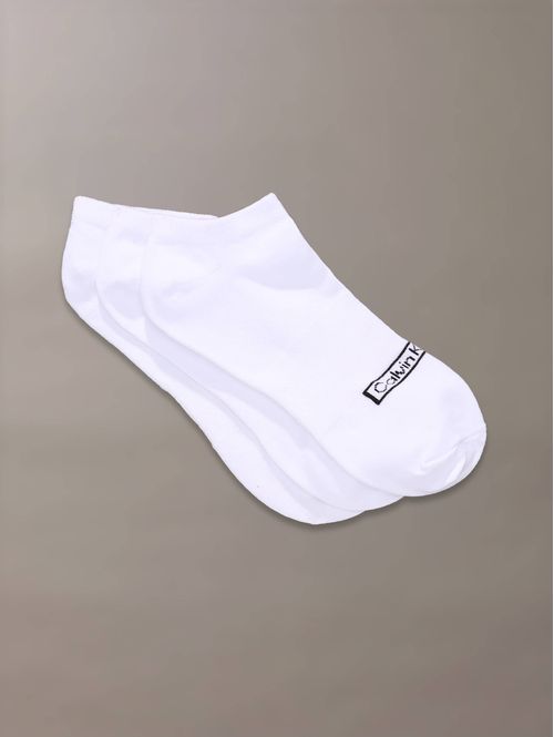 Calcetines-Calvin-Klein-Lightweight-No-Show-Pack-de-3-Mujer-Blanco