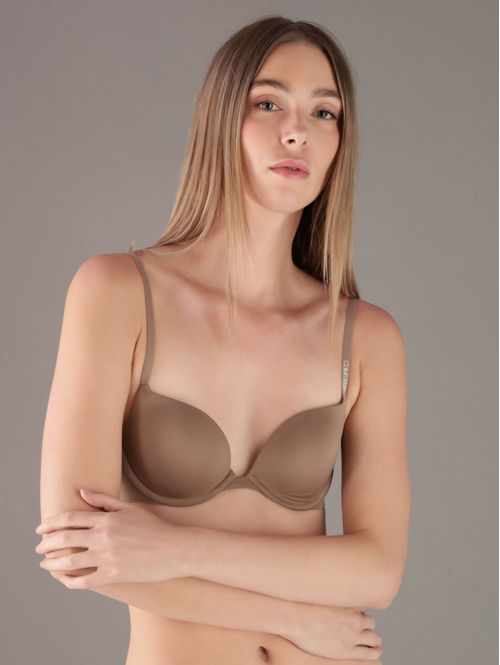 Brasier-Calvin-Klein-Push-Up-Plunge-Mujer-Cafe