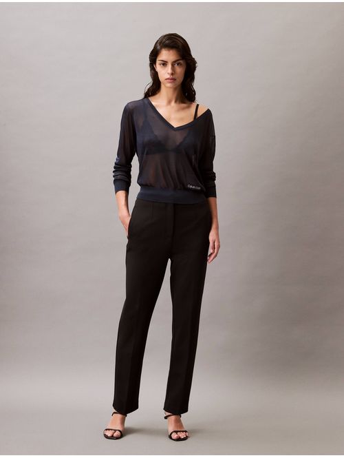 Pantalon-Calvin-Klein-Pinzado-Slim-Fit-Mujer-Negro