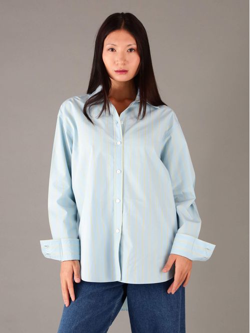 Camisa-Calvin-Klein-Jeans-con-Rayas-Mujer-Azul