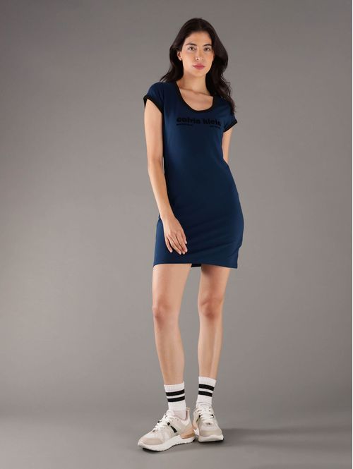 Vestido-Calvin-Klein-Jeans-Logo-Mujer-Azul-47C259G-410