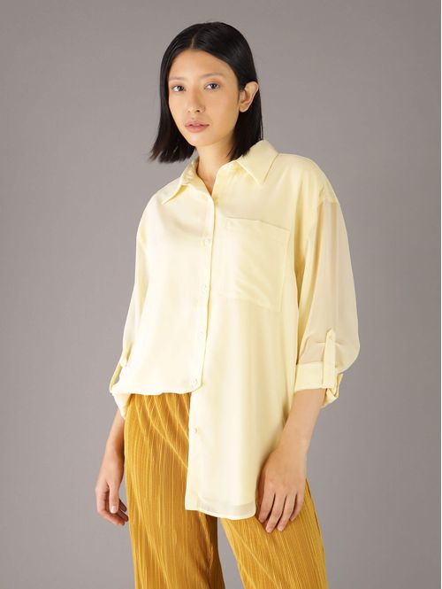 Camisa-Calvin-Klein-Logo-Mujer-Amarillo-44B902G-741