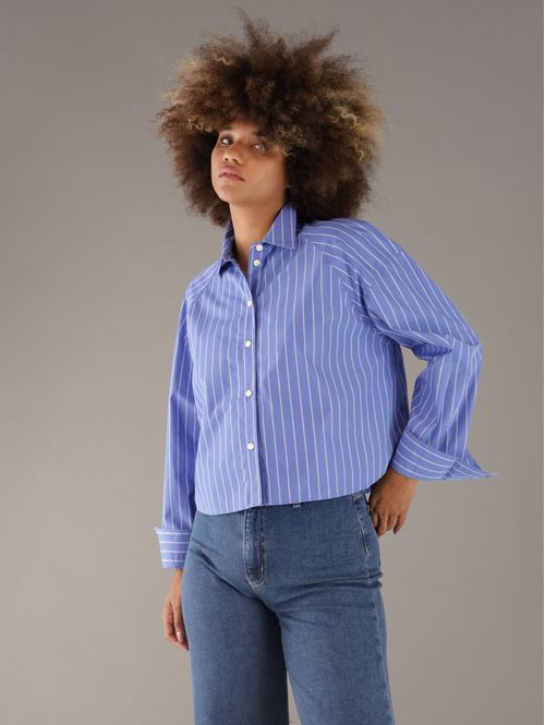 Camisa-Calvin-Klein-Jeans-Croped-Mujer-Azul-47C118G-461