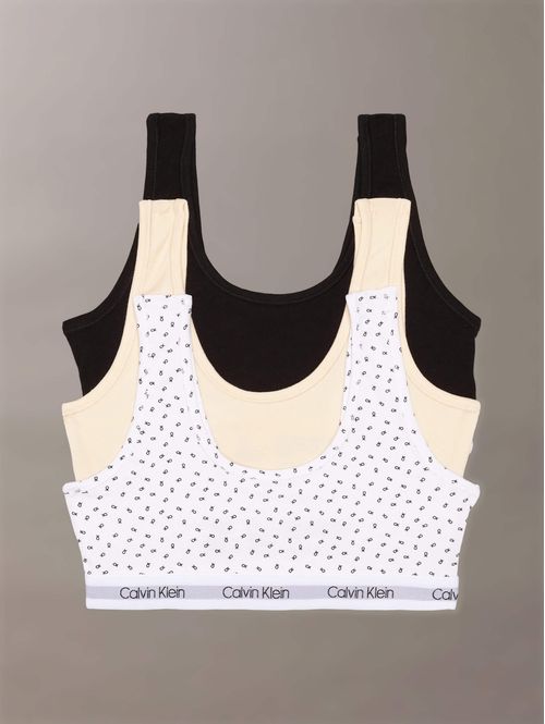 Bralette-Calvin-Klein-Logo-Paquete-de-3-Niña-Multicolor