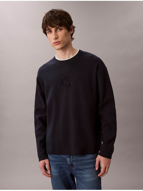 Sueter-Calvin-Klein-Monograma-Hombre-Negro