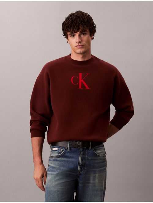 Sueter-de-Cashmere-Calvin-Klein-Hombre-Rojo-4RD305G-601
