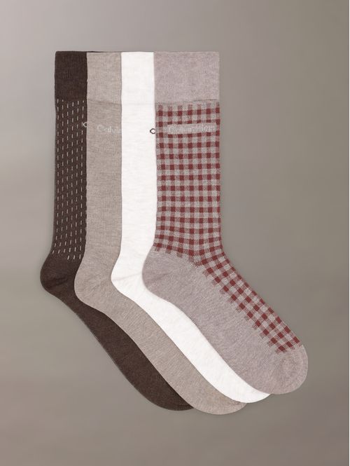 Calcetines-Calvin-Klein-Lightweight-Crew-Paquete-4-Pares-Hombre-Multicolor-CKM253DR08-001