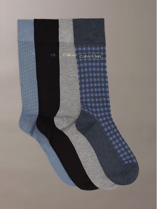 Calcetines-Calvin-Klein-Lightweight-Crew-Paquete-4-Pares-Hombre-Multicolor-CKM253DR08-002