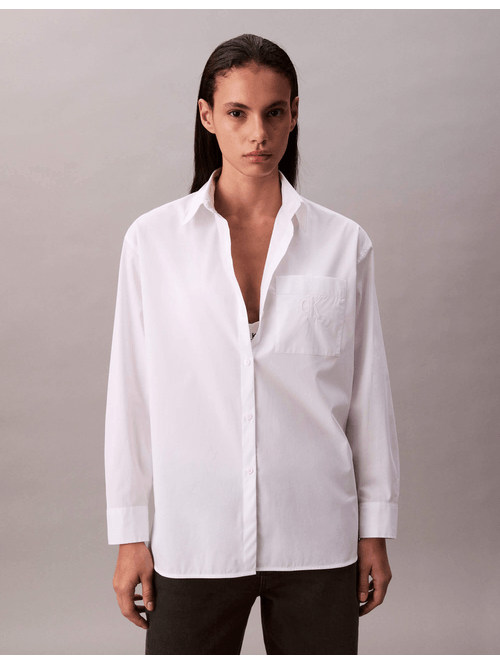 Camisa-de-Popelina-Calvin-Klein-Mujer-Blanco-47C143G-YAA