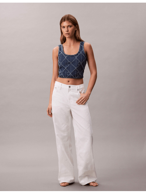Pantalon-Jeans-Baggy-Calvin-Klein-Mujer-Blanco-47D710G-100