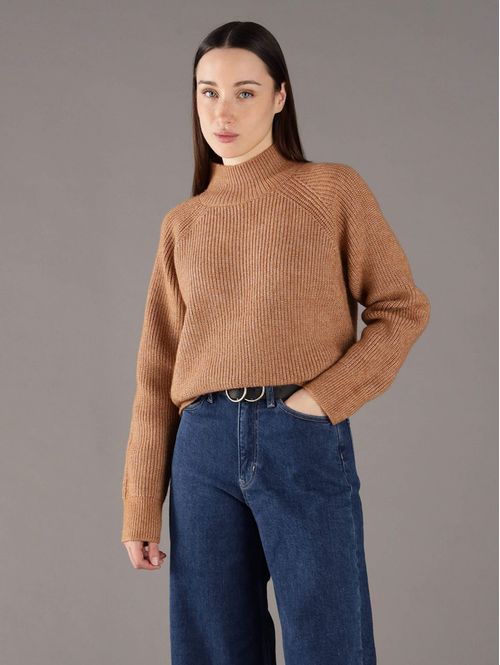 Jersey-de-Punto-de-Lana-Calvin-Klein-Mujer-Caramelo-44D372G-211