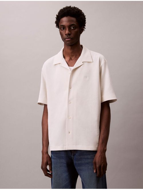 Camisa-Camp-Pique-Waffle-Calvin-Klein-Hombre-Blanco-4RC247G-100