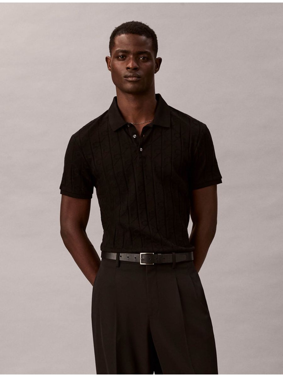 polo-jacquard-de-emblema-calvin-klein-hombre-negro
