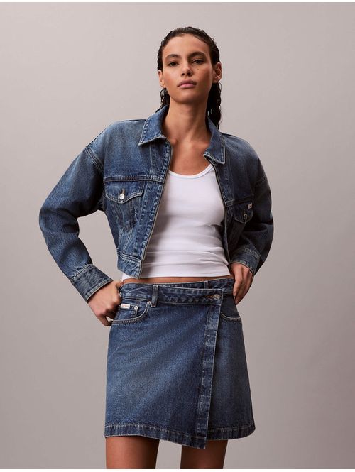 Falda-Jeans-Mini-Calvin-Klein-Mujer-Azul-47D776G-420
