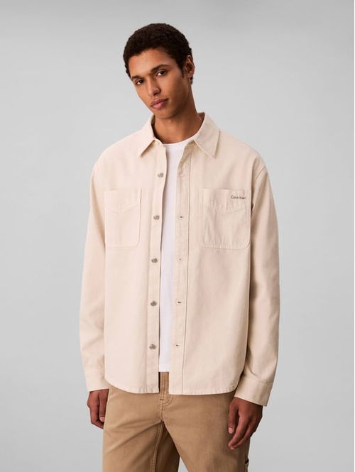 Camisa-Overshirt-Calvin-Klein-Washed-90s-Hombre-Beige-4RD708G-100