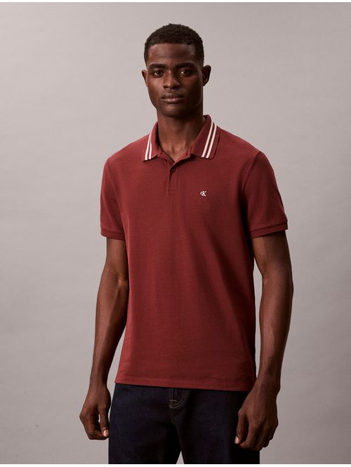 Polo-Pique-Monograma-Calvin-Klein-Hombre-Cafe-4RC276G-5FF