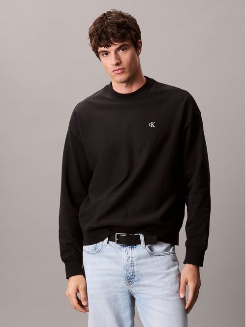 Sudadera-Calvin-Klein-Premium-Terry-Monograma-Hombre-Negro-4RC277G-001