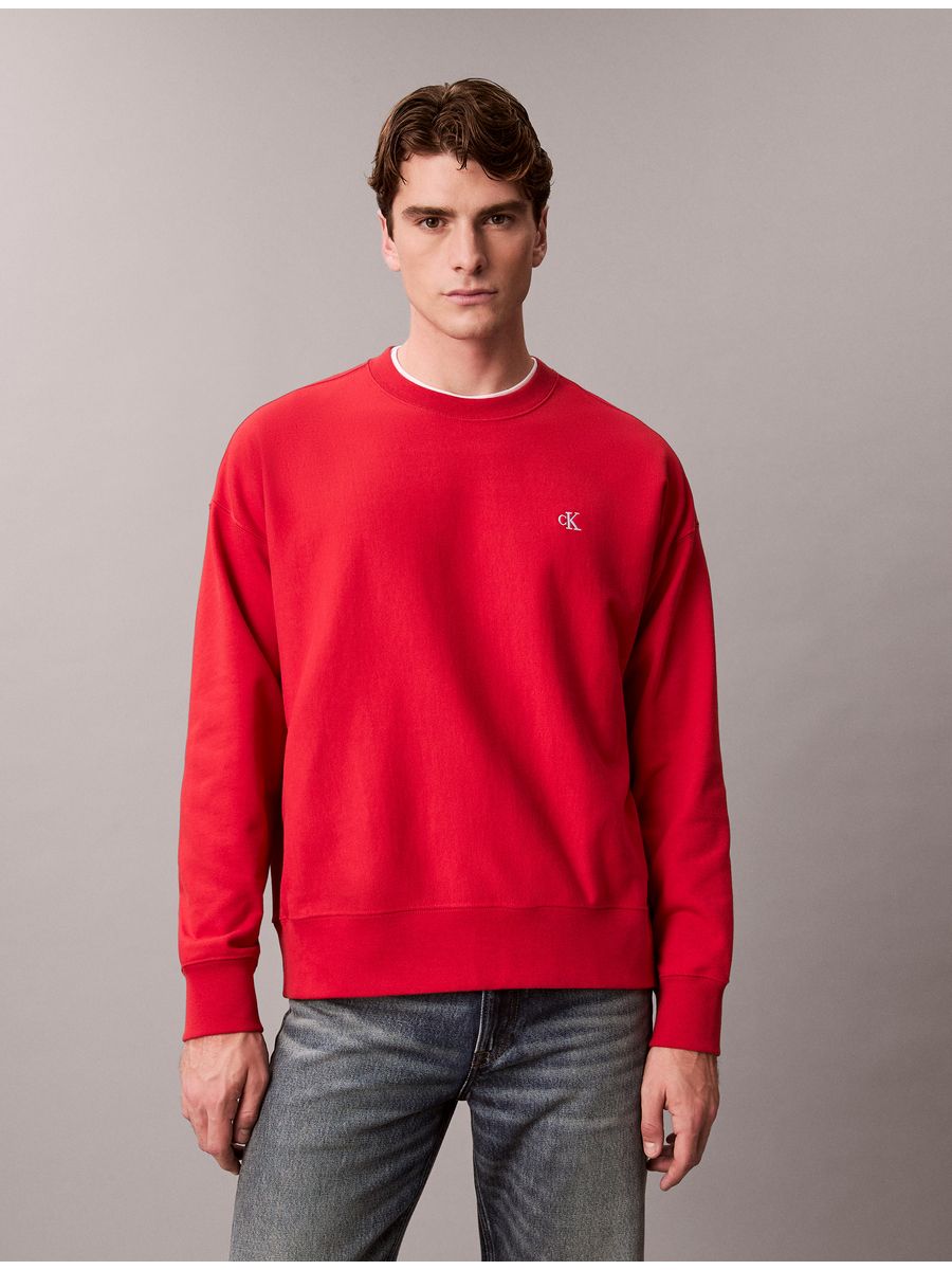 Sudadera-Calvin-Klein-Premium-Terry-Monograma-Hombre-Rojo-4RC277G-VMT