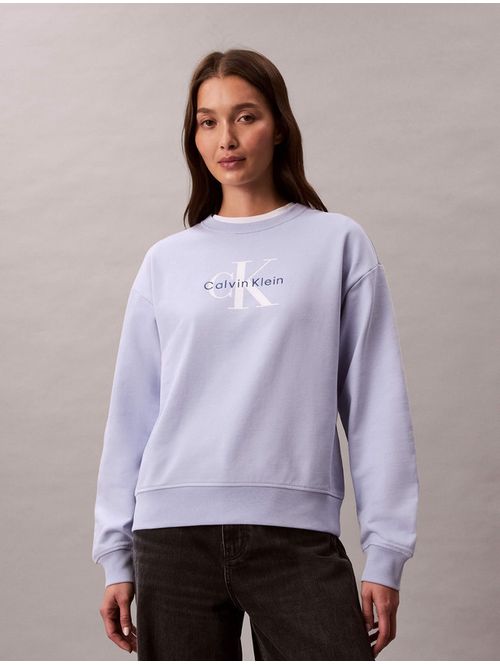 Sudadera-Calvin-Klein-Monologo-French-Terry-Mujer-Azul-47B234G-TKF