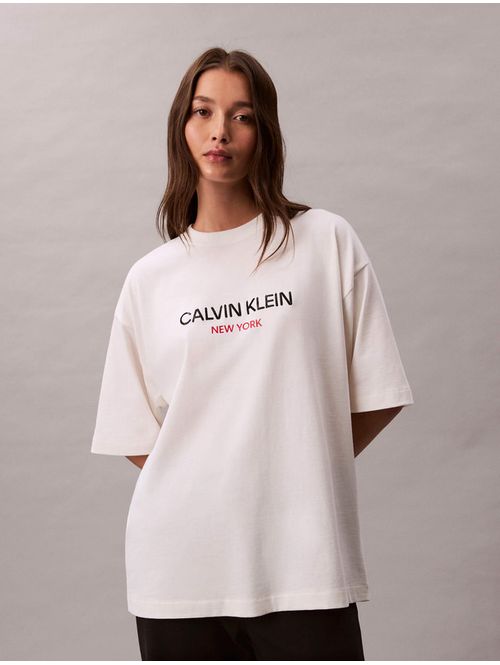 Playera-Calvin-Klein-Relaxed-Sequin-Logo-Mujer-Beige-47E800G-YBH