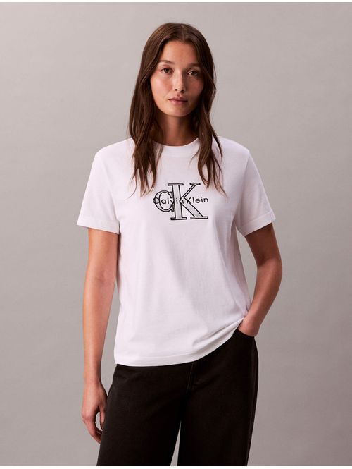 Playera-Calvin-Klein-Monologo-Foil-Hero-Mujer-Blanco-47E819G-YAA