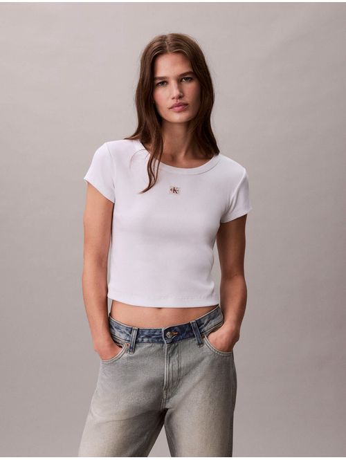 Playera-Calvin-Klein-Baby-Tee-Rib-Mujer-Blanco-47C200G-YAA