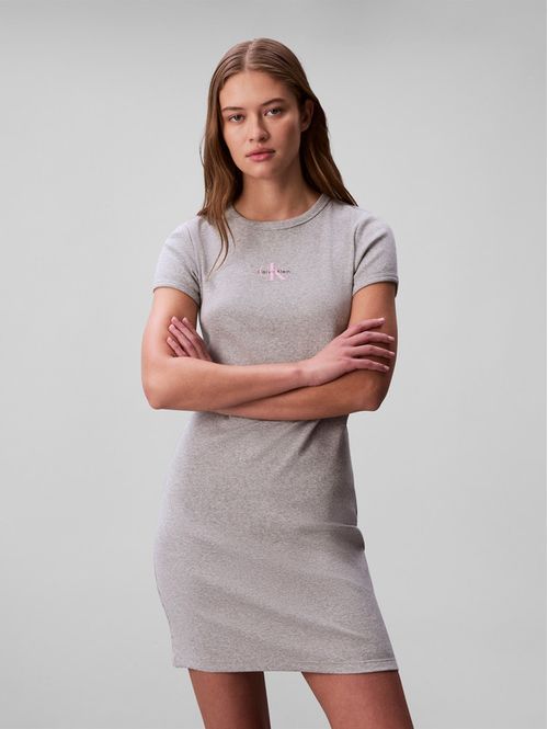 Vestido-Mini-Calvin-Klein-Rib-con-Monograma-Mujer-Gris-47F241G-P79