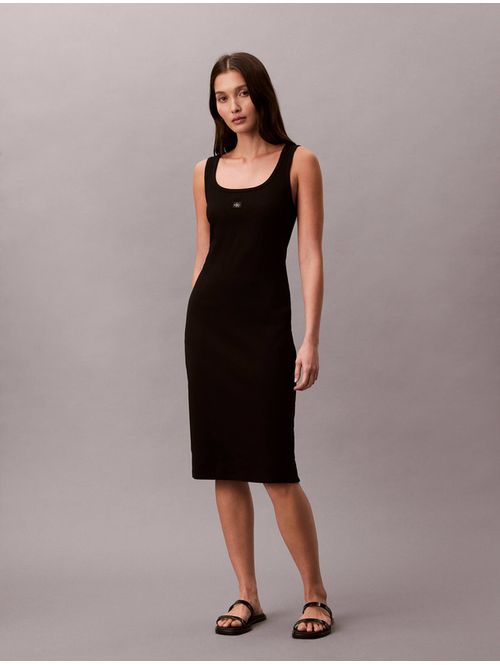 Vestido-Midi-Calvin-Klein-Rib-Mujer-Negro-47F257G-UB1