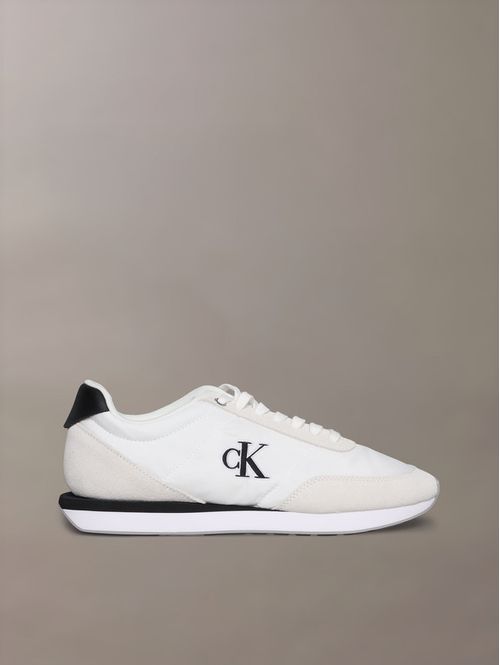 Tenis-Calvin-Klein-Retro-Runner-Mujer-Blanco-y-Negro-YW0YW01990-01W