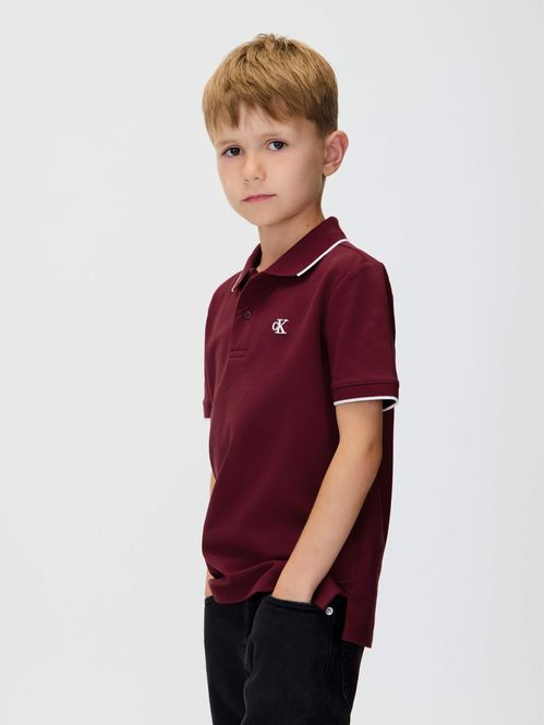 polo-calvin-klein-niño-rojo