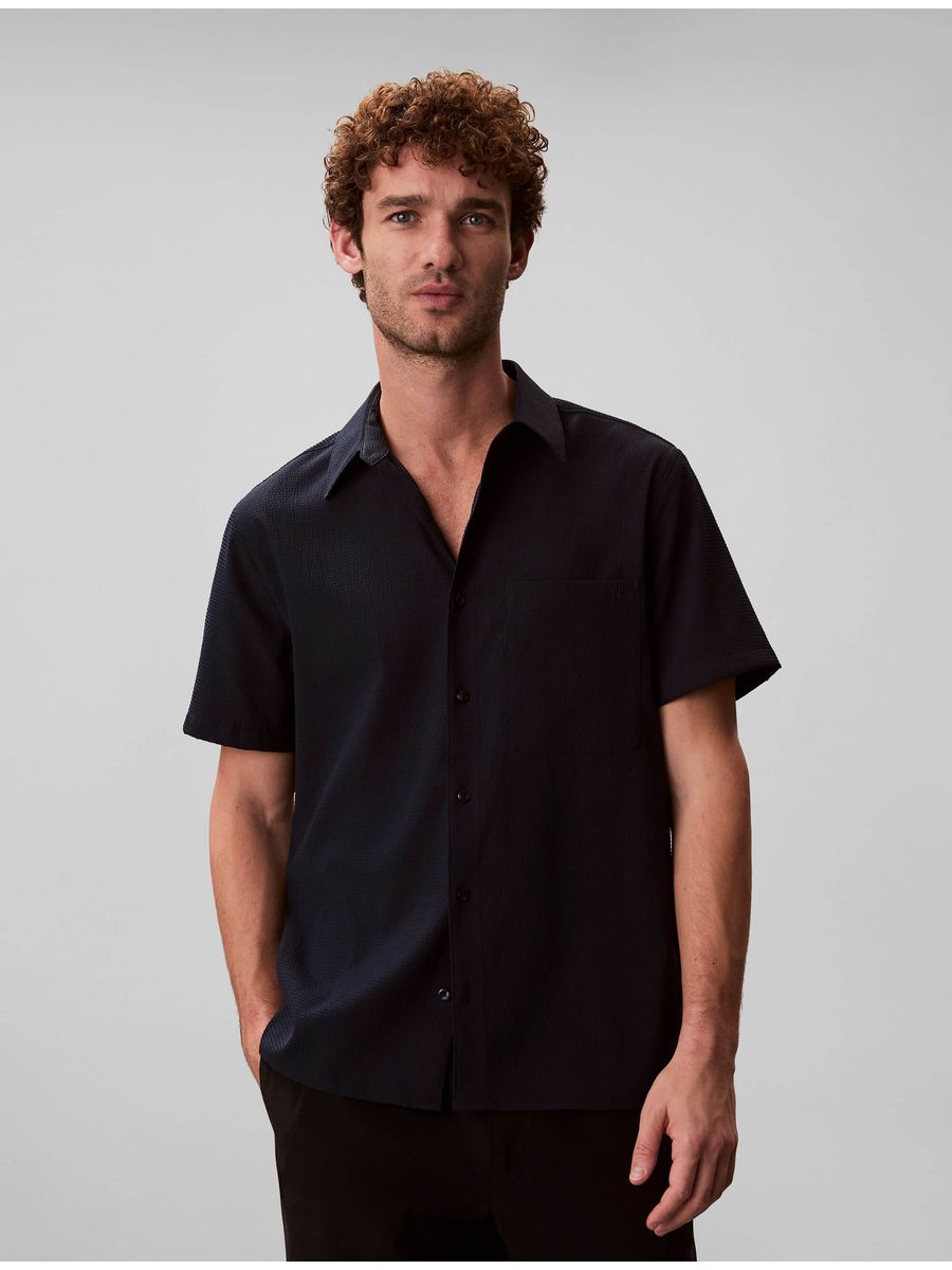camisa-calvin-klein-seersucker-hombre-negro-4lf109g-cef