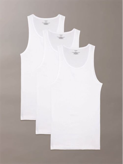 Tank-Calvin-Klein-de-Algodon-Paquete-de-3-Hombre-Blanco-NP2207O-100