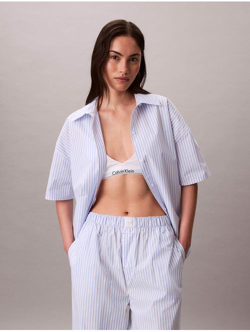camisa-calvin-klein-popelina-relax-mujer-azul-qs7652-2ne