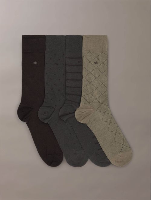 calcetines-calvin-klein-crew-paquete-de-4-hombre-multicolor-ckm201dr40-003